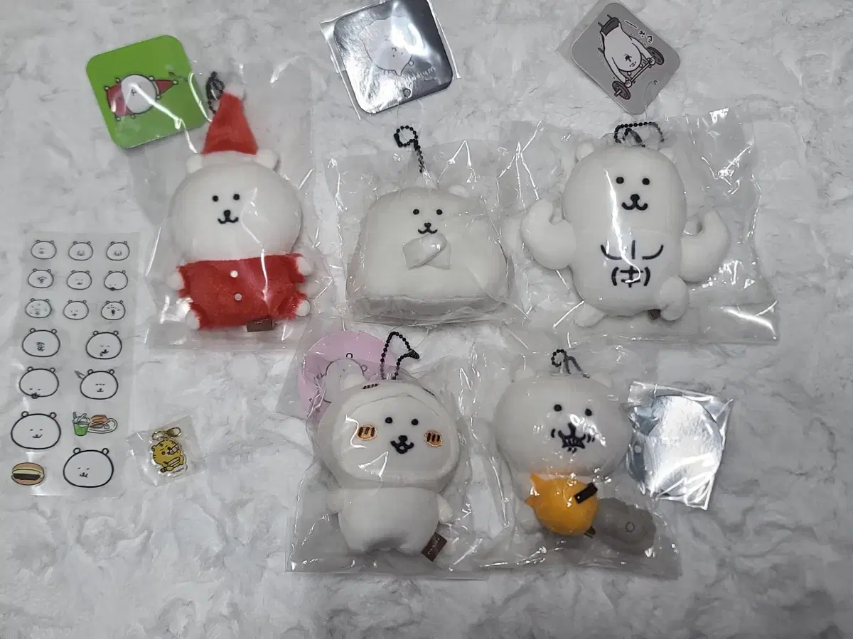 농담곰 나가노 인형 5종 일괄(산타곰,휘핑곰,근육곰,톱담곰,치이담곰)